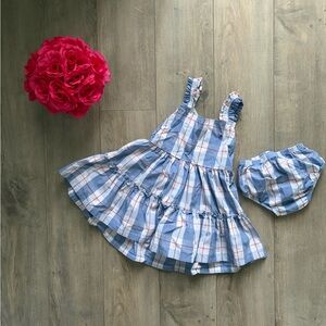 TOMMY HILFIGER BLUE PLAID KID’S DRESS | SZ 24 MONTHS